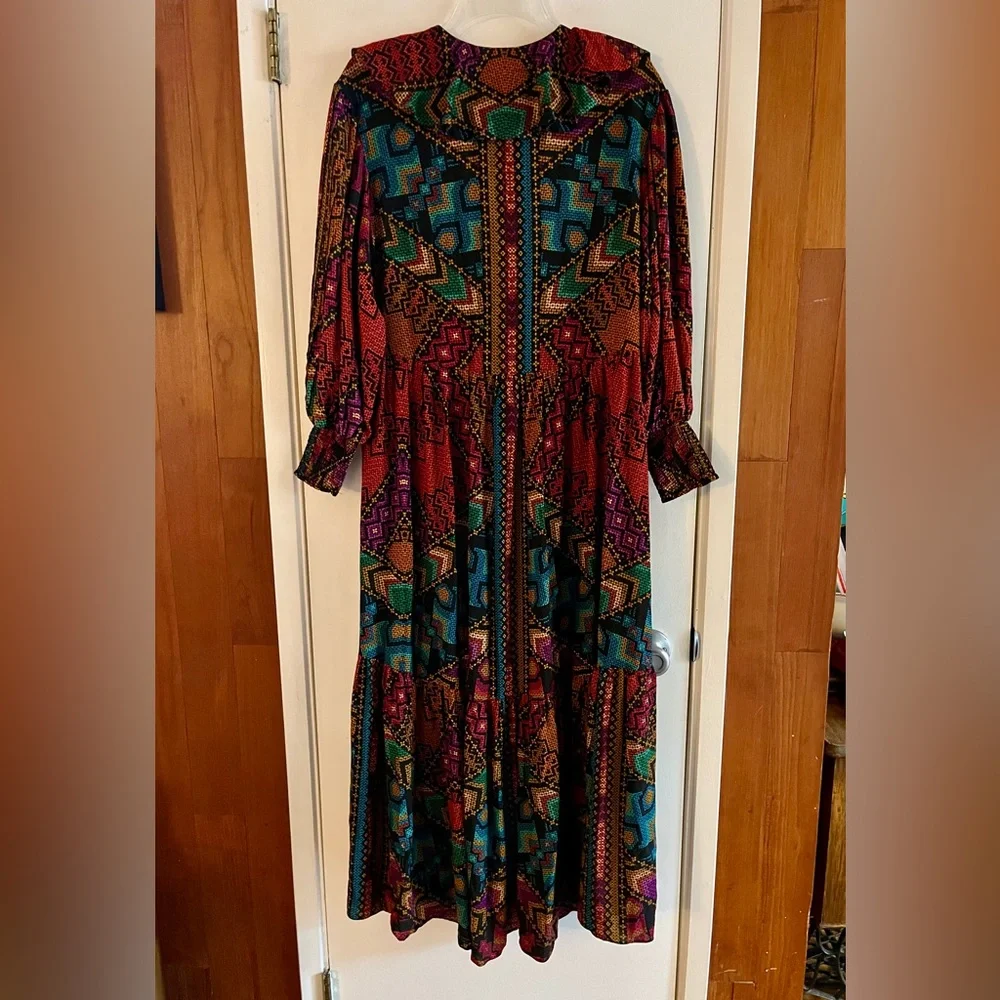 Farm Rio Yawanawa Stripes Ankle Dress - Picture 3 of 10